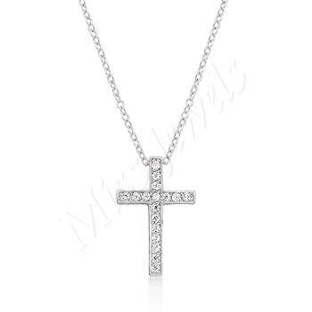 SPECIAL LISTING: adriancpt 0.34ct Clear Cubic Zirconia Cross With Necklace