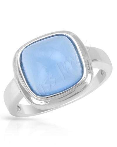 0.91ctw Cabochon Cut Simulated Gem Ring in 925 Sterling Silver- Size 7