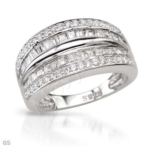 3.55ctw CZ Band in Silver- Size 7