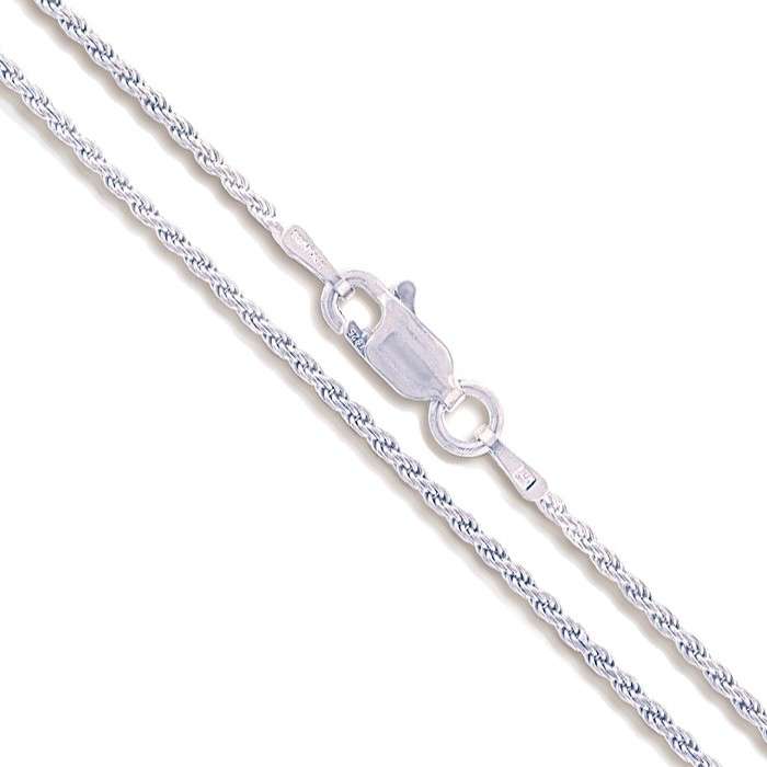 **Italian Import**45cm Rope Chain in 925 Sterling Silver
