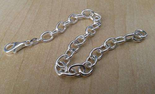 Oval Rolo Bracelet in Silver- Perfect for charms