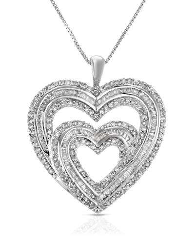 1ctw Natural Diamond Pendant and Necklace in Silver