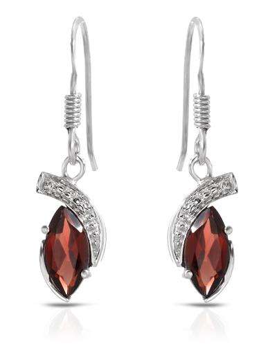 2.42ctw Natural Garnet and Topaz 925 Sterling Silver Earrings