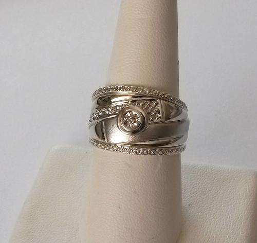 3 Piece 925 Sterling Silver Set with Natural Diamond- Size P