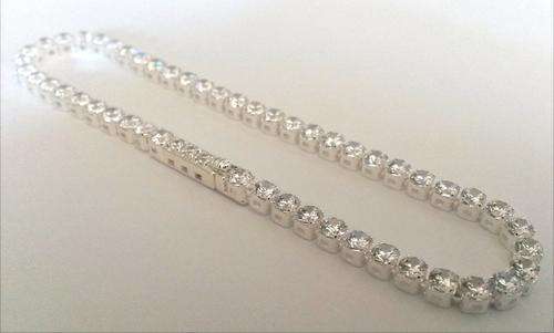 5.08ct Cubic Zirconia Silver Plated Tennis Bracelet