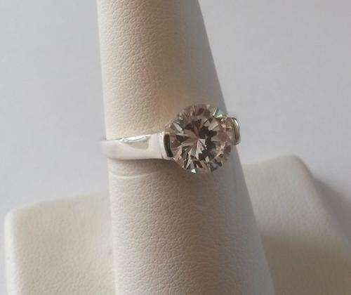 2.25ct CZ Ring in Silver- Size 6.5