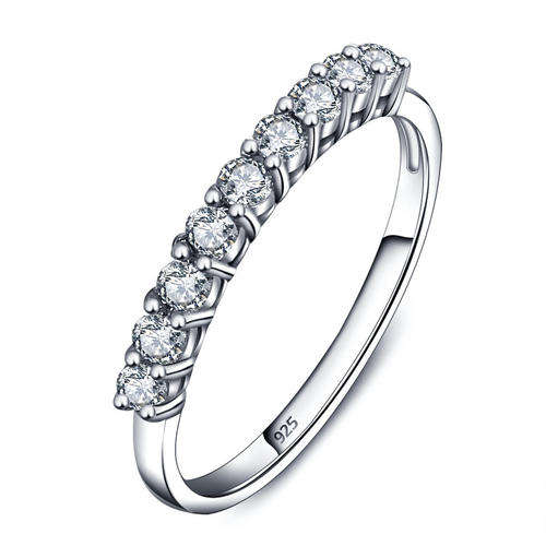 925 Sterling Silver 0.27ctw CZ Eternity Band- Size 8