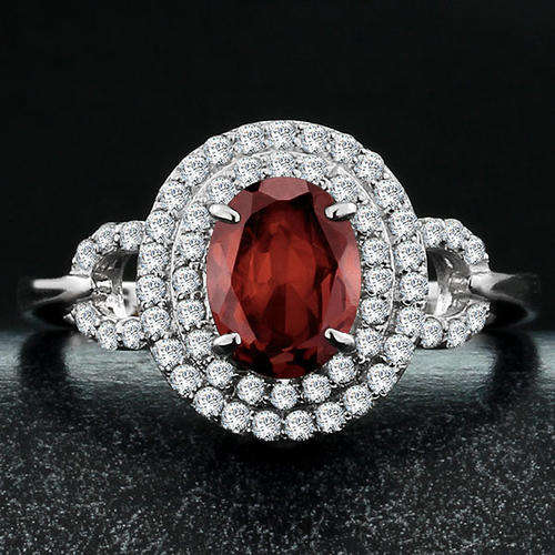 1.25ct Natural Garnet Ring- Size 8