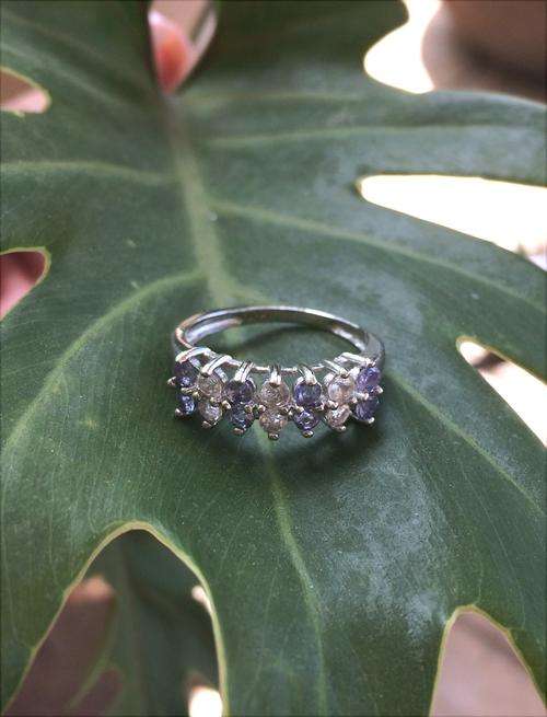 0.48ctw Tanzanite Ring in 925 Sterling Silver- Size N