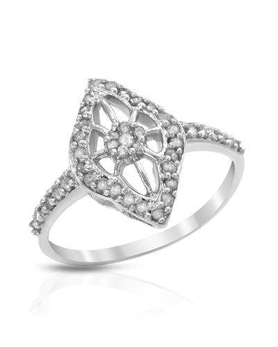 0.50ctw Natural Diamond Vintage Ring in 925 Sterling Silver- Size N