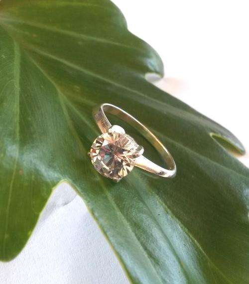 2ct Solitaire CZ Ring in 925 Sterling Silver- Size Q