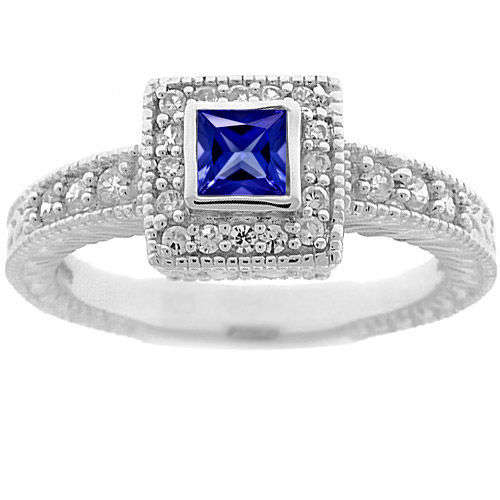 0.30ct Simulated Diamond Princess Cut Engagement Ring
