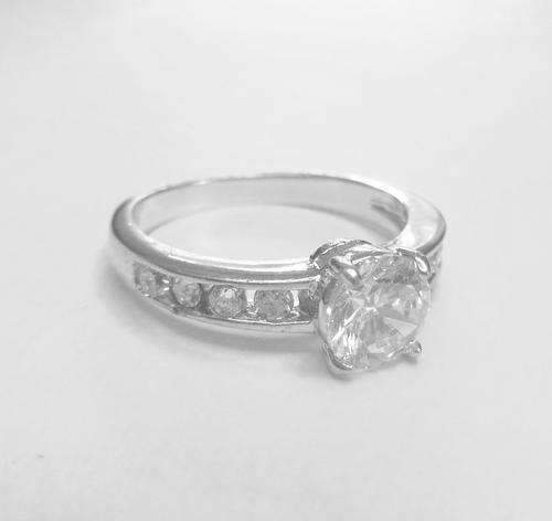 0.75ct Clear CZ Solitaire Ring- Size 5/ 6
