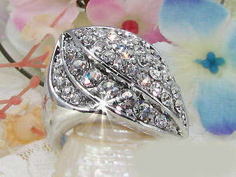 Rhinestone Dress Ring**Size 6