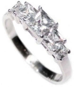 5 Princess Cut CZ Ring- Size 5.5 / 6 / 8