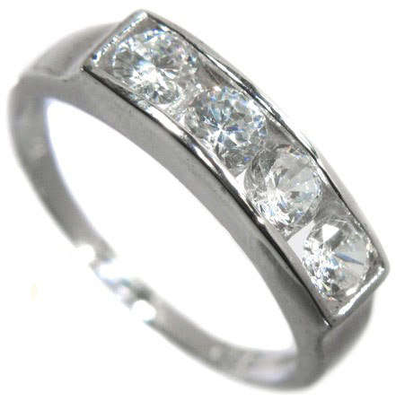 1ct CZ Band in 925 Sterling Silver- Size 9