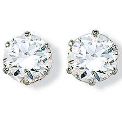 Silver 1.00ct CZ Stud Earrings