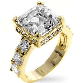 Size 7**5.20 ctw  Princess Cut  Engagement Ring**So Unique