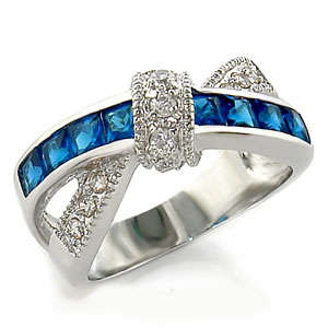 Size 9**Gorgeous 1 ct sapphire cz dress ring with flair