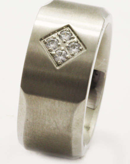 Stainless Steel Wedding Band - Size 8.5