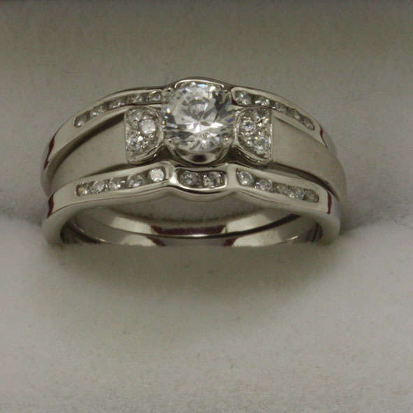 **0.85ctw**925 STERLING SILVER**Stunning 2-Piece wedding set