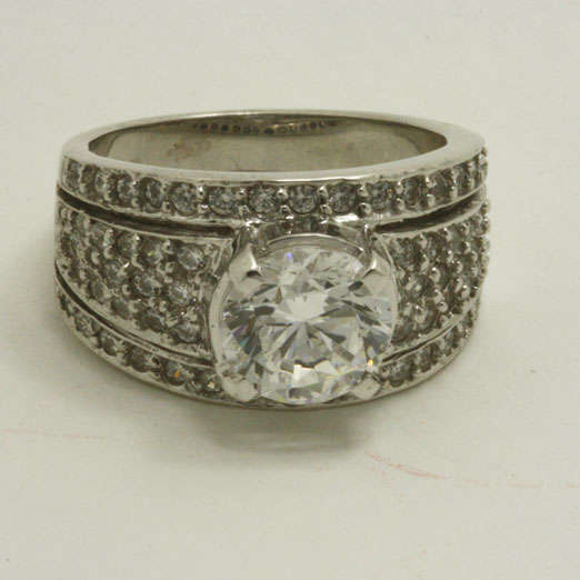 **OUT OF THIS WORLD**NEW**3.65 CARATS**925 STERLING SILVER WEDDING SET