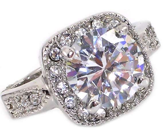 **Stunning Statement with lots of Sparkle**cz dress ring**