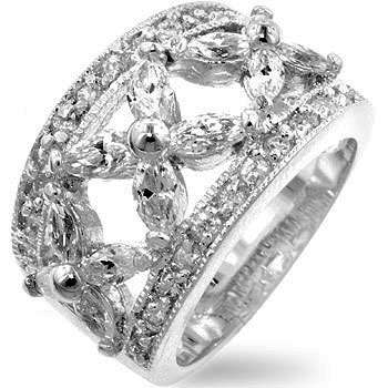 **STUNNING** Clear CZ Wedding Band**Size 8/9**