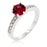 **Stunning**1ct Simulated ruby & Diamond cz solitiare engagement ring**