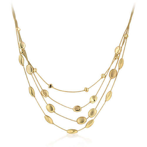 **TRENDY**14k Gold Bonded Necklace with Gold Circle Charms**