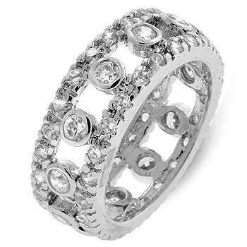 **Spring Arrivals**Beautiful**Sterling Silver Empress Eternity Ring**Size 9**