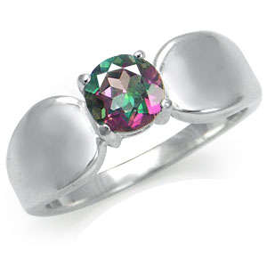 0.63ct Mystic Topaz 925 Sterling Silver Ring- Size 4