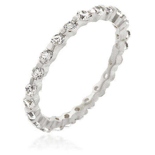 **NEW**925 Sterling Silver**STUNNING**2.5ctw**Sparkling Simulated Diamond Eternity Wedding Band