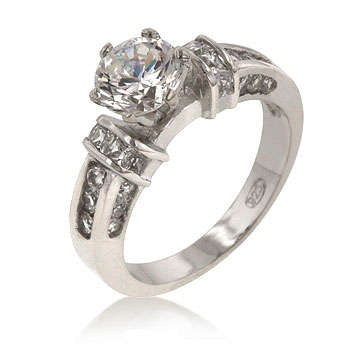 ***925 Sterling Silver**STUNNING**2.00ctw**Simulated Diamond Engagement Ring**Size 6/8/9**