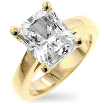 **NEW**SPECTACTULAR**Huge emerald cut cz engagement ring**Size 5-9**
