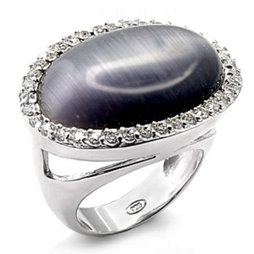 Black Cat's Eye Cocktail Ring*Size 10**End of Winter Sale**