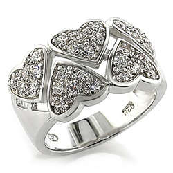 **Clear cz heart detailed ring**Stunning**Size 7-10***