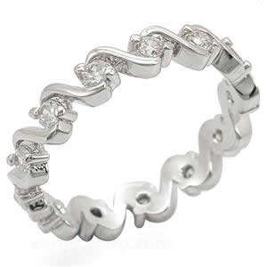 0.52ctw Cubic Zirconia Eternity band**Size 7-10