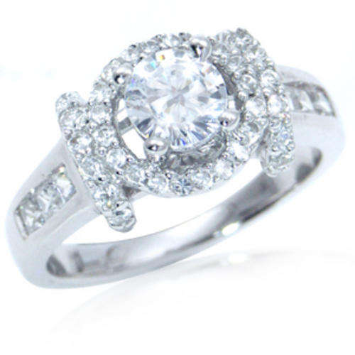 Clear CZ in 925 Sterling Silver Ring- Size 8