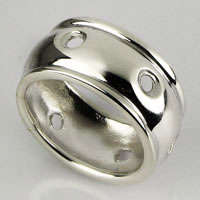 925 Sterling Silver Modern unisex wedding band