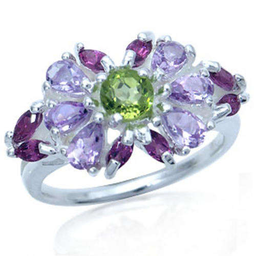 **R5000**NEW ARRIVAL**1.32ctw**Authentic Gemstones**925 Sterling Silver Cluster Ring