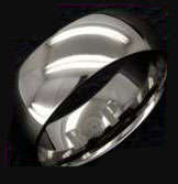 Men`s Titanium Slight Dome Shaped Ring- Size 13