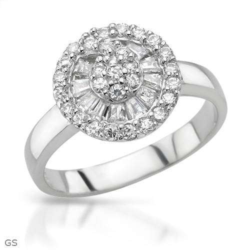 **STUNNING**SPARKLING GORGEOUS 925 Sterling Silver Engagement Ring**Size 8**