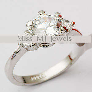 CZ Trilogy Ring Size 5 - 9