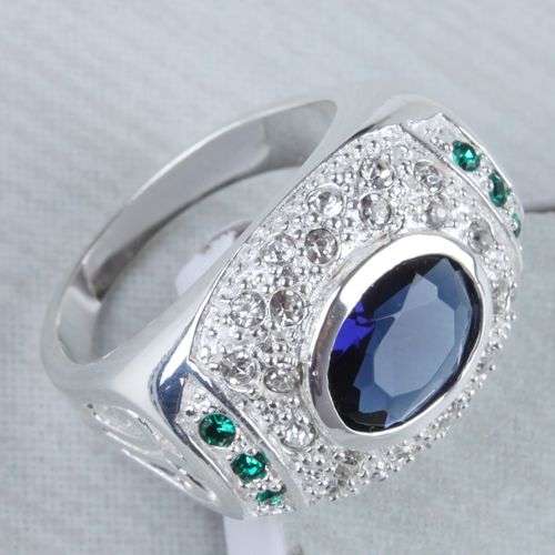***GORGEOUS***Multi Gemstone Dress Ring in Fine Silver***Size 10**