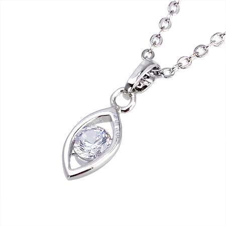 ***GORGEOUS **EXQUISITE, Round Cut CZ Pendant***With Free Chain***