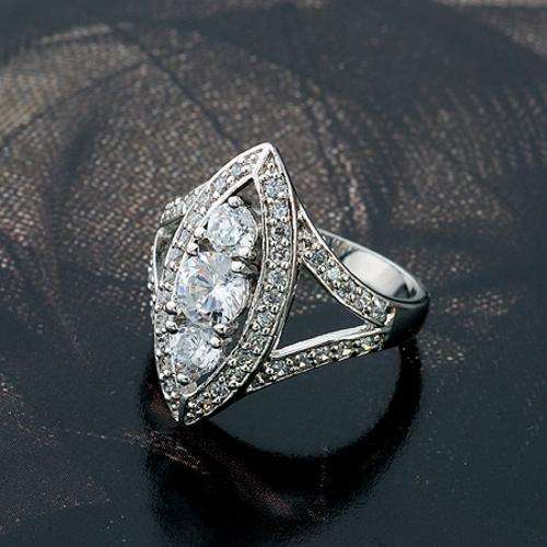 Clear Round CZ Dress Ring***Size 6/7**