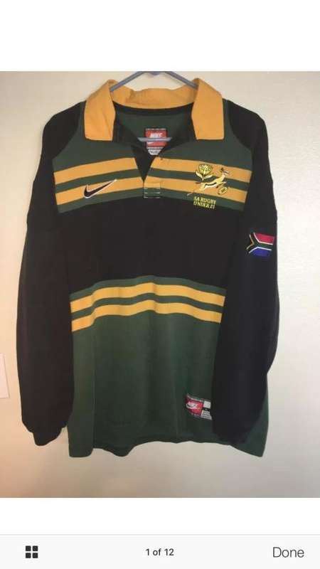1998 SA U21 RUGBY TRAINING JERSEY BY NIKE - SIZE LARGE
