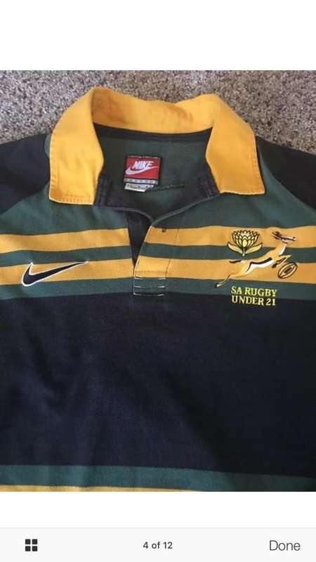 1998 SA U21 RUGBY TRAINING JERSEY BY NIKE - SIZE LARGE