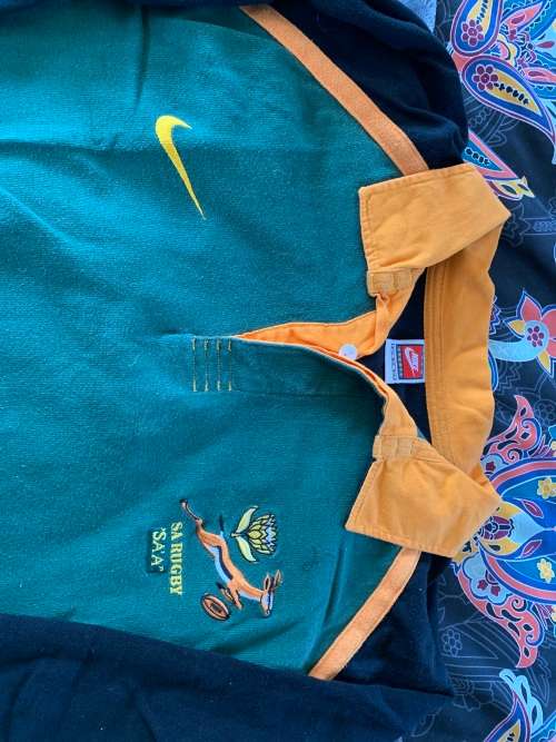 South Africa `A` player issue rugby jersey - Nike - Size XXXL - Nr 4 on back (sleeves cut)